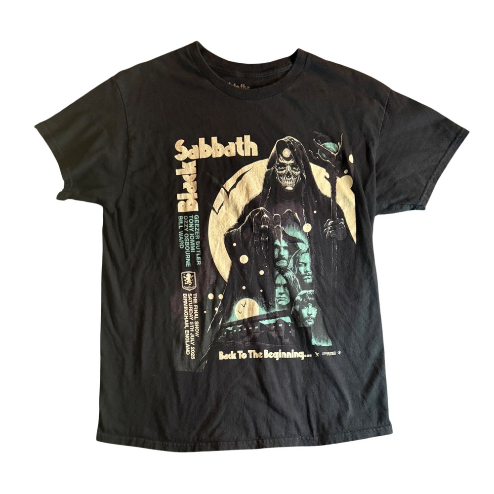 Black Sabbath Back To The Beginning T-Shirt Mens L Black Final Show 2025 Graphic